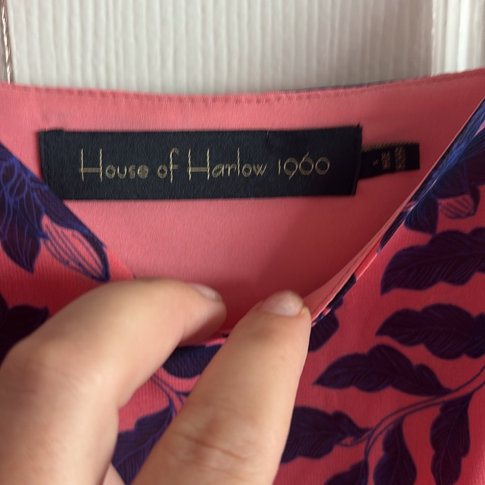House of Harlow 1960 Eliana Dress in Pink Floral - Picture 6 of 12